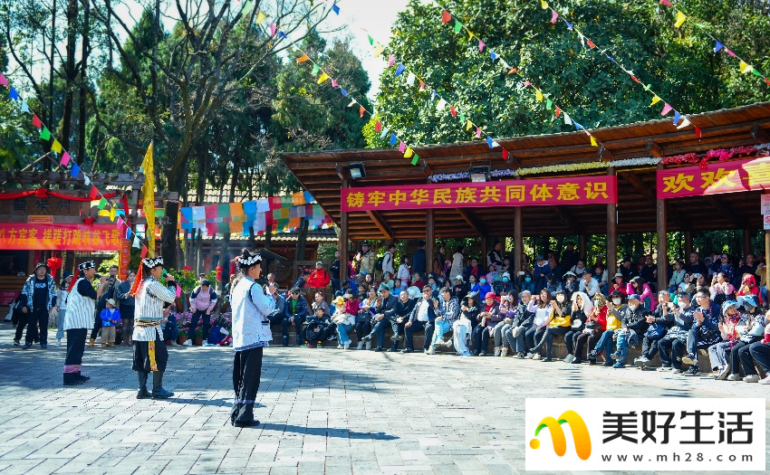 云南民族村里体验春节“最炫民族风”(图3)