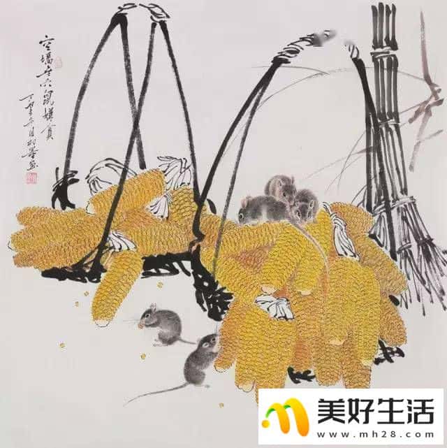 十二生肖国画作品欣赏，十二种动物齐聚一堂！ 